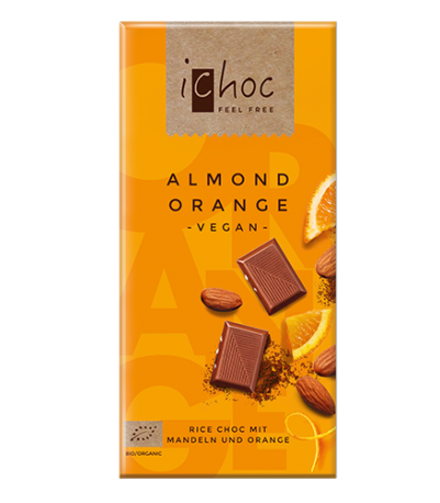 ichoc Almond Orange Vegan  ØKO